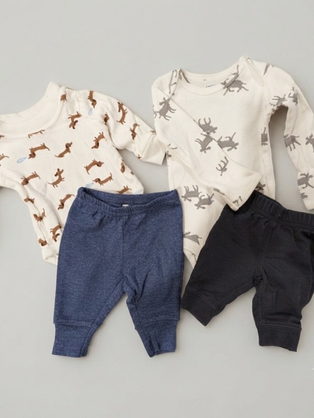 NB Baby Animal Print Onesies and Pants Set